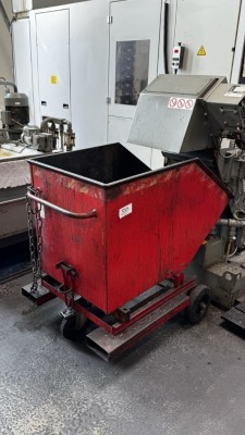 1 Spänekippcontainer, fahrbar mit Gabelaufnahme